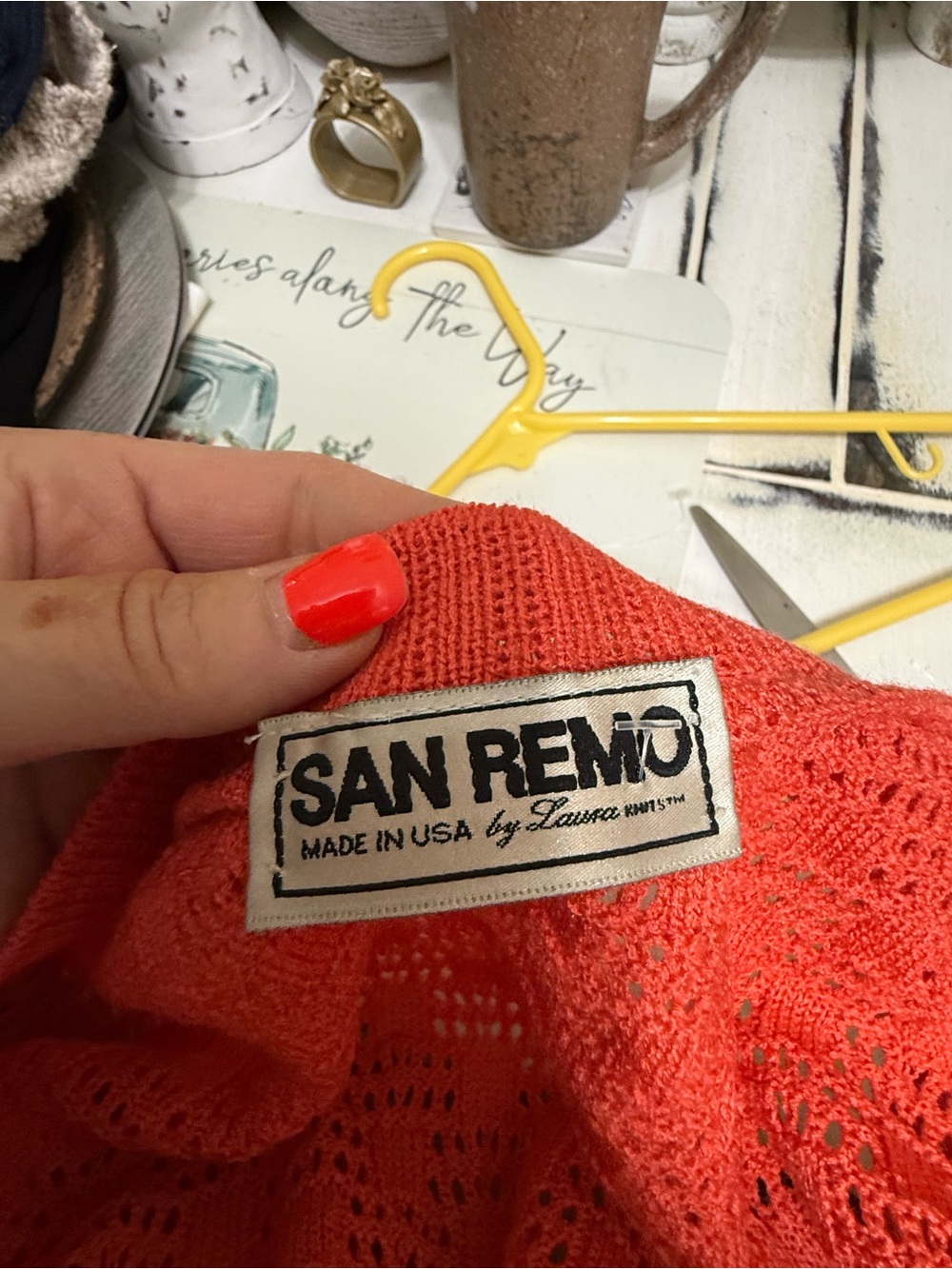 San Remo Women’s Coral Knit Button-Up Cardigan Sweater Size:XS - Picture 7 of 7